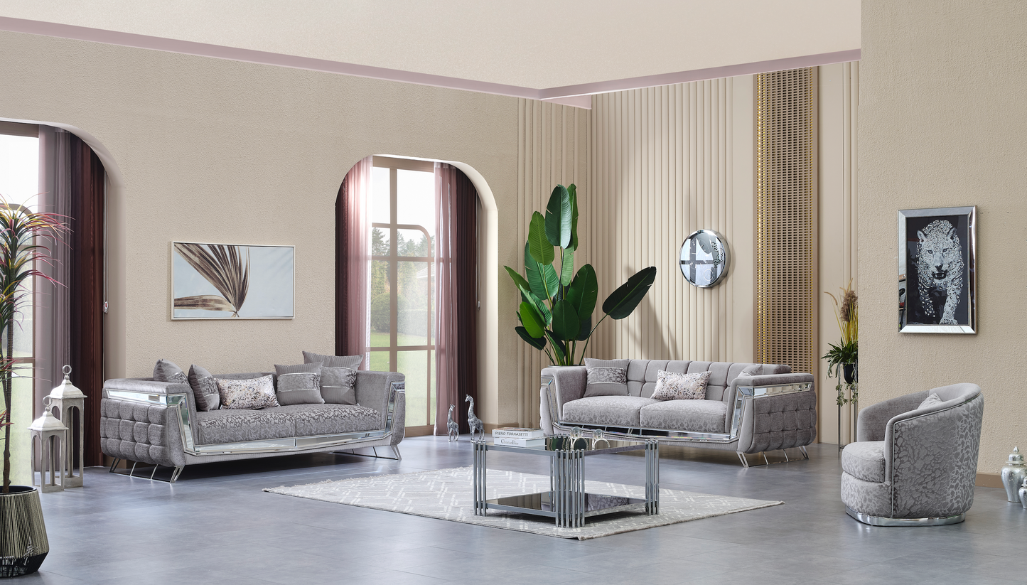 MİLANO SILVER SOFA SET