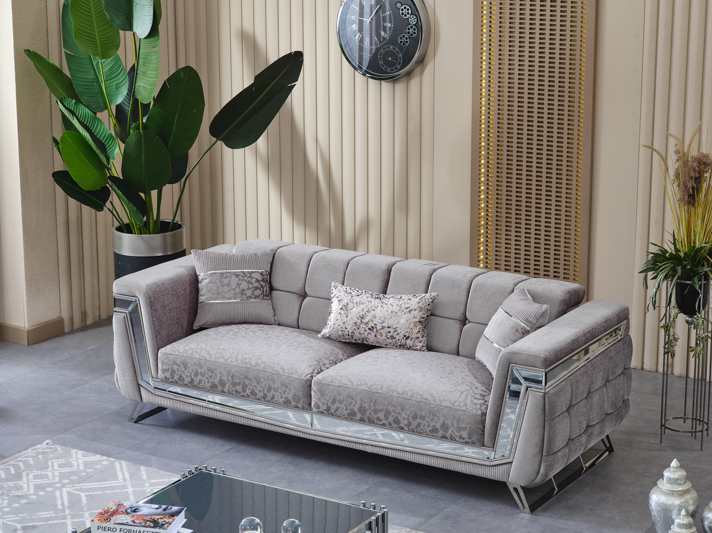 MİLANO SILVER SOFA SET