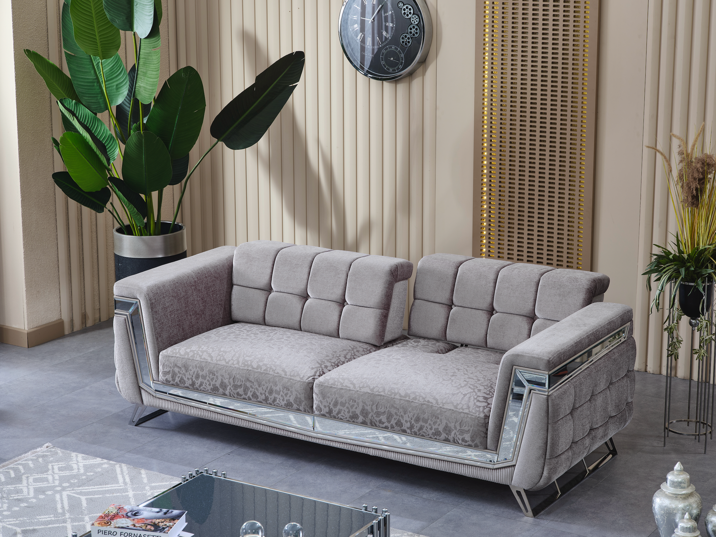 MİLANO SILVER SOFA SET