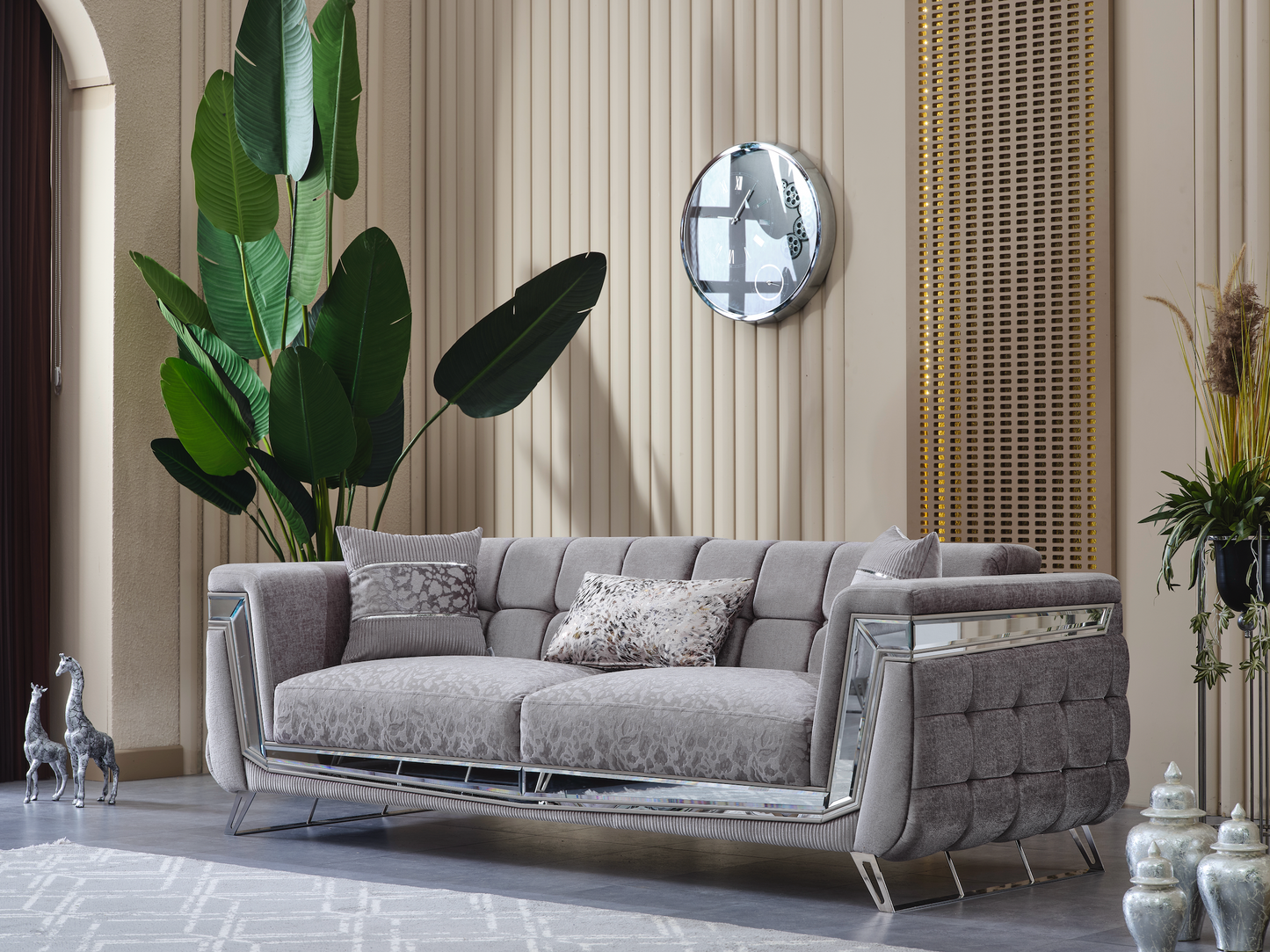 MİLANO SILVER SOFA SET