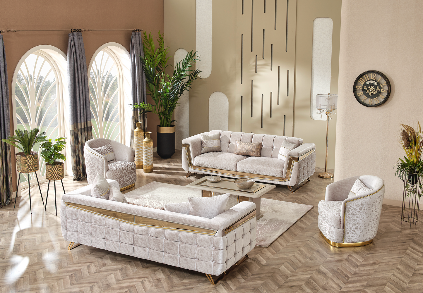 MİLANO GOLD SOFA SET